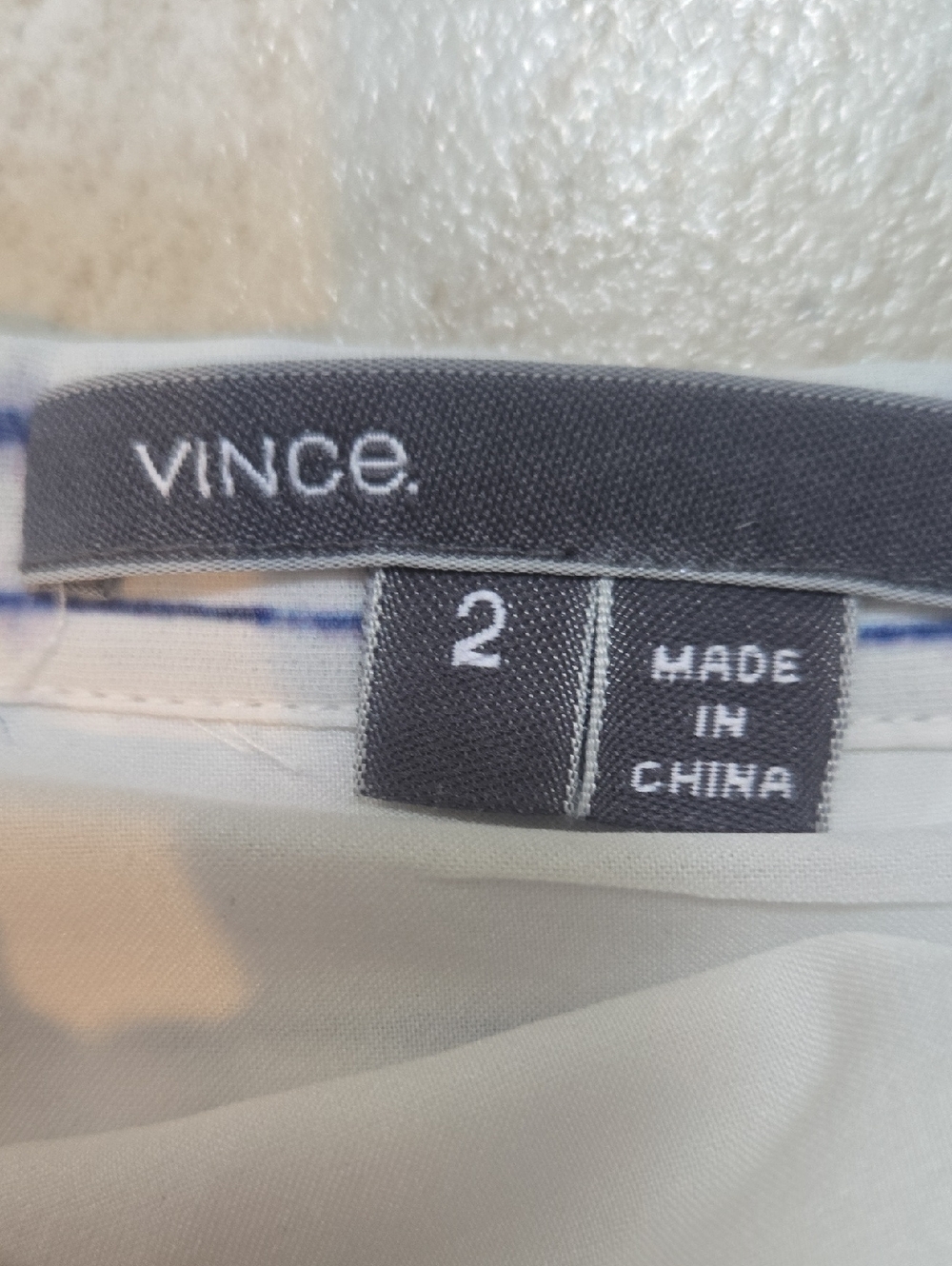 Vince White/Blue Pleated Midi Skirt - Picture 2 of 6